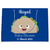 Cute happy glimlach taco cartoon illustratie groot cadeauzakje (Voorkant)