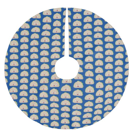 Cute happy glimlach taco cartoon illustratie kerstboom rok (Voorkant)