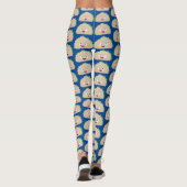 Cute happy glimlach taco cartoon illustratie leggings (Achterkant)