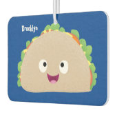 Cute happy glimlach taco cartoon illustratie luchtverfrisser (Links)