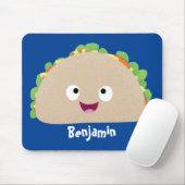 Cute happy glimlach taco cartoon illustratie muismat (Met muis)