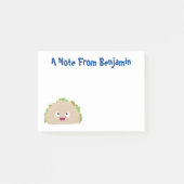 Cute happy glimlach taco cartoon illustratie post-it® notes (Voorkant)