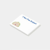 Cute happy glimlach taco cartoon illustratie post-it® notes (Schuin)