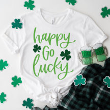 Cute Happy Go Lucky Green Typografie
