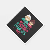 Cute Happy Grandouders Day word art Servet (Hoek)