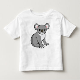 Cute Happy Gray Koala Drawing Toddler Unisex Shirt