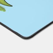 Cute happy green brontosaurus dinosaur cartoon bureaumat (Hoek)