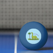 Cute happy green brontosaurus dinosaur cartoon pingpongbal (Net)