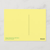 Cute Happy Green Cartoon Frogs Custom Message Briefkaart (Achterkant)