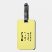 Cute happy green tractor cartoon bagagelabel (Achterkant verticaal)