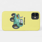 Cute happy green tractor cartoon Case-Mate iPhone case (Achterkant (horizontaal))