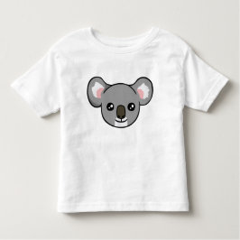 Cute Happy Grey Koala Face Drawing Toddler Shirt