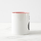 Cute Happy Grey Koala Tekening Two-tone roze Mok (Center)