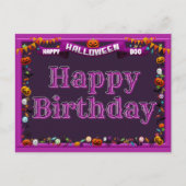 Cute Happy Halloween/Birthday Briefkaart (Voorkant)