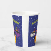 Cute Happy Halloween Black Cat Pumpkin Papieren Bekers (Links)