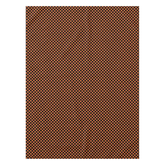 Cute Happy Halloween Black Sinaasappel Polka Dot Tafelkleed (Voorkant)