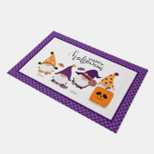Cute Happy Halloween Gnome Pumpkin Herfst Deurmat (Schuin)