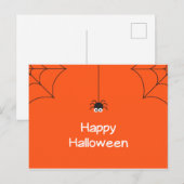 Cute Happy Halloween Hanging Spider met Web Briefkaart (Voorkant / Achterkant)