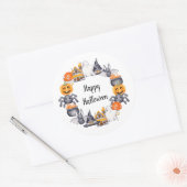 Cute Happy Halloween Illustratie Ronde Sticker (Envelop)