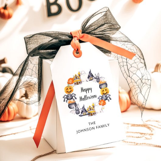 Cute Happy Halloween Illustration Party Cadeaulabel