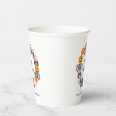 Cute Happy Halloween Illustration Party Papieren Bekers (Rechts)