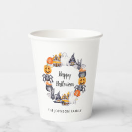 Cute Happy Halloween Illustration Party Papieren Bekers