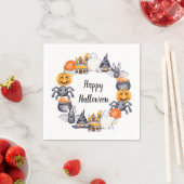 Cute Happy Halloween Illustration Party Servet (Insitu)