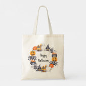 Cute Happy Halloween Illustration Party Tote Bag (Achterkant)