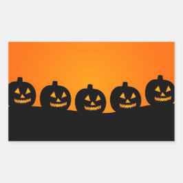 Cute Happy Halloween Jack O Lantern Rechthoekige Sticker