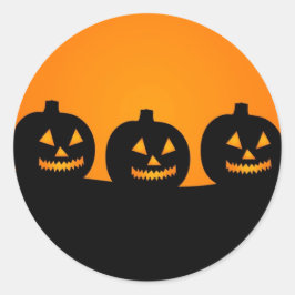 Cute Happy Halloween Jack O Lantern Ronde Sticker