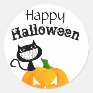 Cute Happy Halloween Kinder Trick or treat Ronde Sticker
