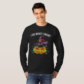 Cute Happy Halloween Kitten Cat I Do What I Want T-shirt (Voorkant volledig)
