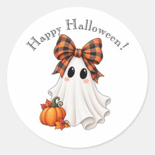 Cute Happy Halloween Meisje Geest Sticker