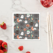 Cute Happy Halloween Pattern Party Supply Servet (Insitu)