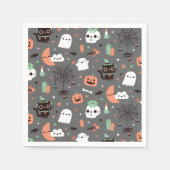 Cute Happy Halloween Pattern Party Supply Servet (Voorkant)