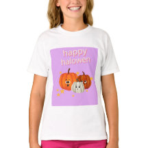 Cute Happy Halloween Pompoen Gezichten T-Shirt