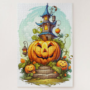 Cute Happy Halloween Pumpkin Legpuzzel