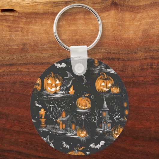 Cute Happy Halloween  Sleutelhanger (Achterkant)