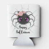 Cute Happy Halloween Spider Koelbox Blikjeskoeler (Achterkant)