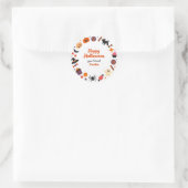 Cute Happy Halloween Sticker with Candy and Ghost (Tas)