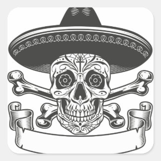 Cute Happy Halloween Stikers Vierkante Sticker