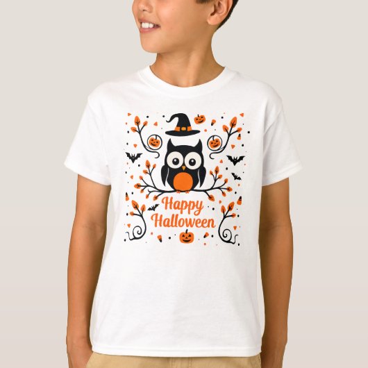Cute Happy Halloween T-shirt (Voorkant)