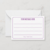 Cute Happy Halloween Typografie Gelinieerd Mini Notitiekaartje (Achterkant)