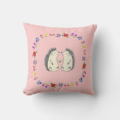 Cute Happy Hedegel Couple Sierkussen Cushion (Voorkant)