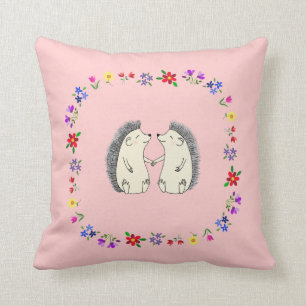 Cute Happy Hedegel Couple Sierkussen Cushion