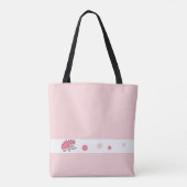 Cute Happy Hedgel Pattern Pink White Tote Bag (Achterkant)
