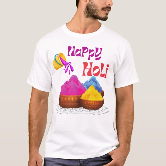 Cute Happy Holi koppel T-shirt (Voorkant)