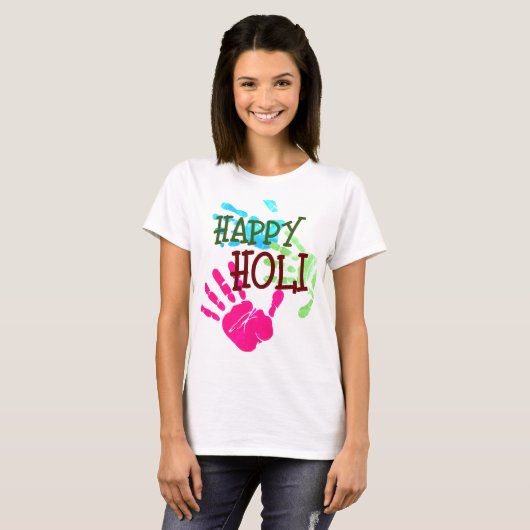 Cute Happy Holi T-shirt (Voorkant volledig)
