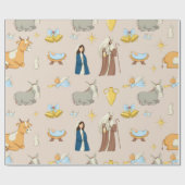 Cute Happy Holiday-kerstspeelpatroon Cadeaupapier (Vlak)