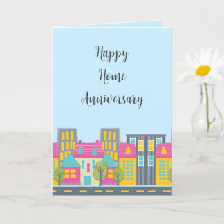 Cute Happy Home Jubileum Realtor Kaart